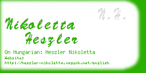 nikoletta heszler business card